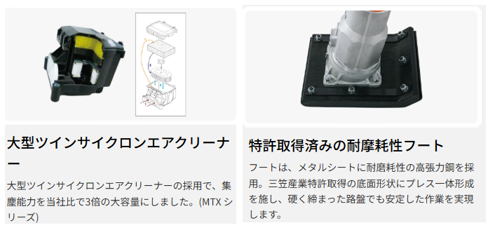 三笠産業】 タンピングランマ― [MTR-40H]なら建設ラッシュ