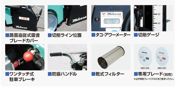 三笠産業】吸塵式乾式カッター [MCD-RY14HS] ※集塵別置タンク別売り 