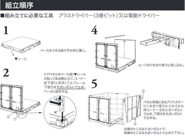 超新作】 仮設トイレなら建設 ラッシュ組立式コンテナ UC201-17H ハウス 観音開コンテナ 建築 土木現場用倉庫 プレハブ 物置 