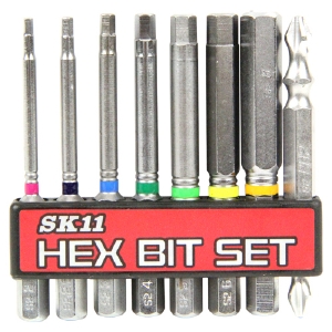 【藤原産業 SK11】 六角ビットセット8本組 [BS-20N 8ホンクミ]