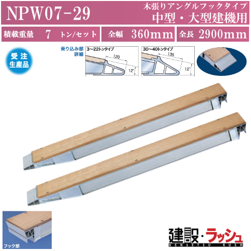 日軽金アクト】パワーブリッジ(木張りアングルフックタイプ) 最大積載