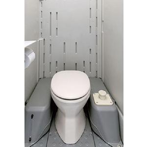 ハマネツの仮設トイレのイクストイレのポンプ式簡易水洗タイプの 洋式 （陶器便器）TU-iXF4Wです。