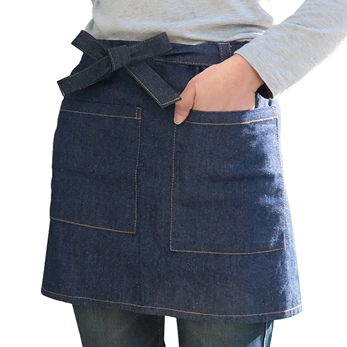 Simply  デニムショートエプロン WEB限定】Simply HARD WASHED DENIM APRON (Short)(F)｜胸あて