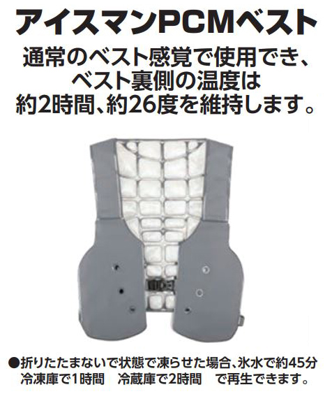 楽天市場】アイスマン PCMベスト [ 冷却ベスト PCM 水冷服 防爆