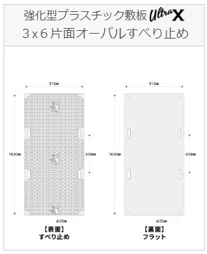 こうじばん】強化型プラスチック敷板UltraX 1830 x 915mm (3×6) 片面