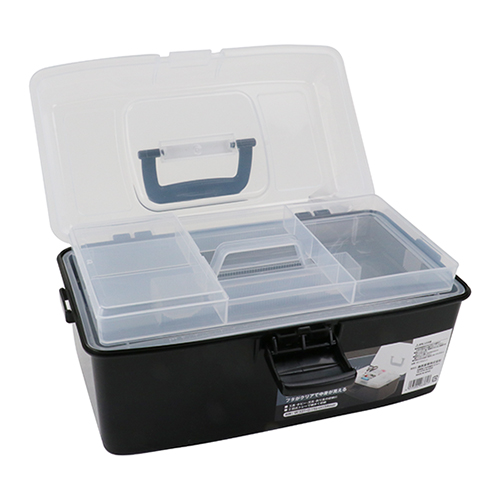 詰め放題商品2 SK11】ツールボックス2段トレー [FOB-340BK] (4977292963817) 幅