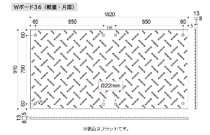 �~�@�y��W�{�[�h36�@�Жʁ@ 910���� �~1820mm �~15mm�@ WPT �E�b�h�v���X�`�b�N�e�N�m���W�[
